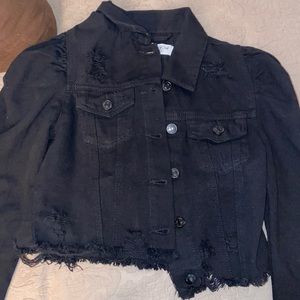 size small black blue Jean jacket.